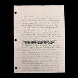 Larry Bright “The Bonecrusher” Signed Letter