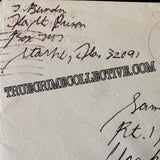 Ted Bundy Signed Mailing Envelope