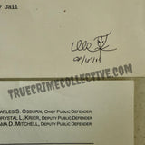 Dennis Rader Legal Paperwork Signed with BTK Symbol