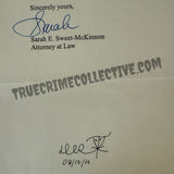 Dennis Rader Legal Paperwork Signed with BTK Symbol
