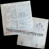 Charles Manson Signed Arrest Docket with Fingerprint Chart