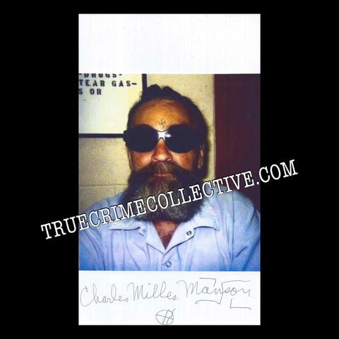 Charles Manson Signed Photo