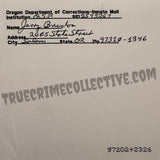 Jerry Brudos “The Shoe Fetish Slayer” Signed Letter & Visitation Form