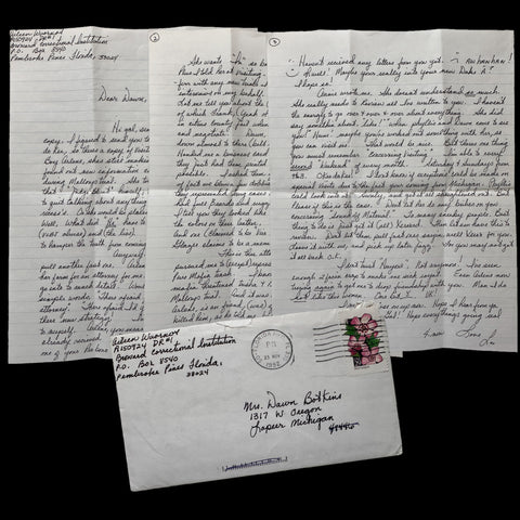 Aileen Wuornos Letter & Envelope