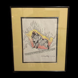Danny Rolling Signed Colored Pencil Drawing