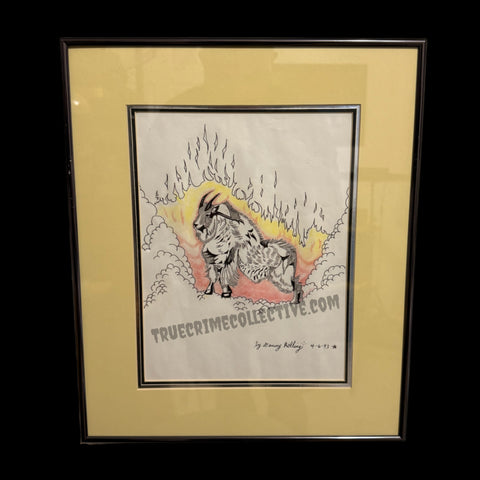 Danny Rolling Signed Colored Pencil Drawing