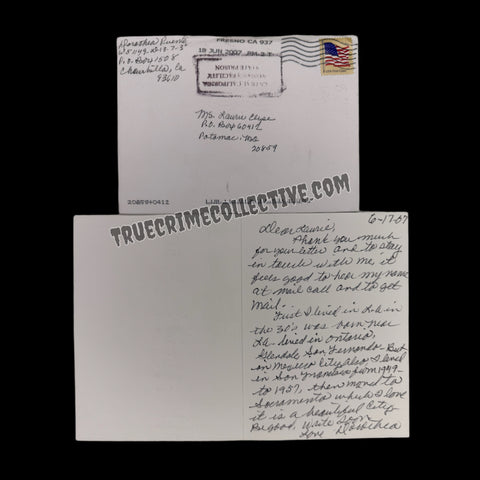 Dorothea Puente Signed Greeting Card
