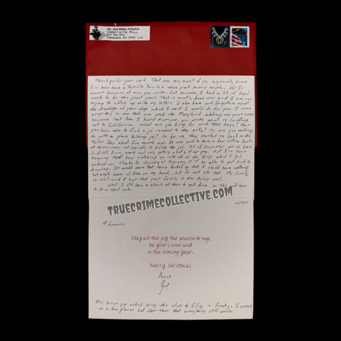 Joel Rifkin Signed Christmas Card