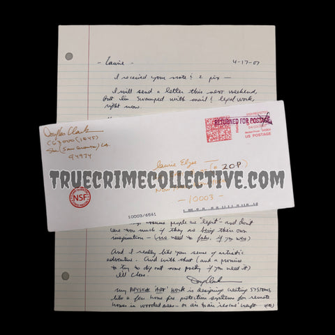 Douglas Clark Signed Letter & Envelope