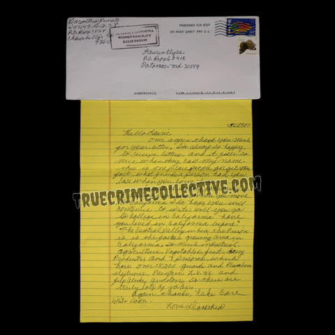 Dorothea Puente Signed Letter & Envelope