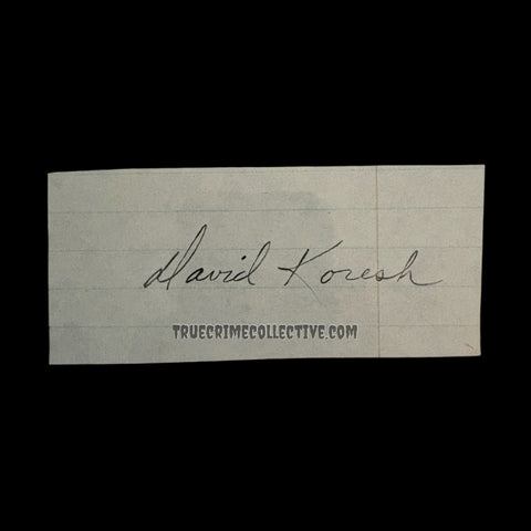 David Koresh Signature