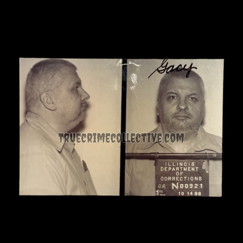 John Wayne Gacy Signed Prison Mugshot