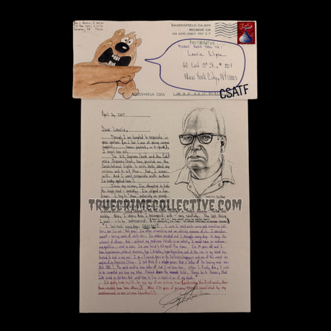 Roy Norris “Toolbox Killer” Signed Letter & Artwork