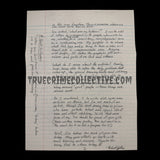 Robert Yates “Spokane Serial Killer” Signed Letter