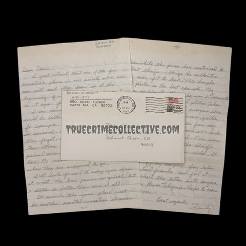 Randy Kraft “Scorecard Killer” Signed Letter