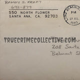 Randy Kraft “Scorecard Killer” Signed Letter
