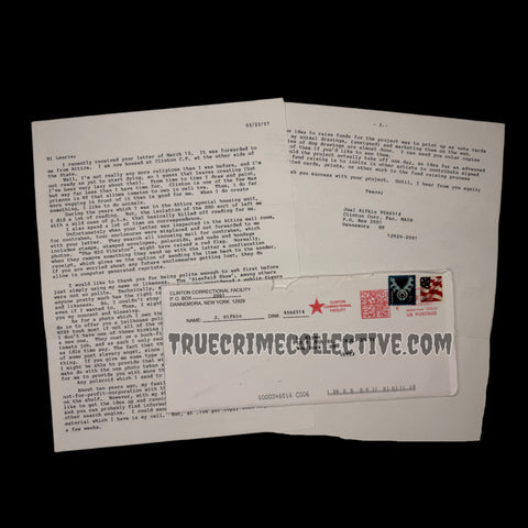 Joel Rifkin Typed Letter & Envelope