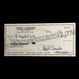 Herbert Baumeister Signed Check