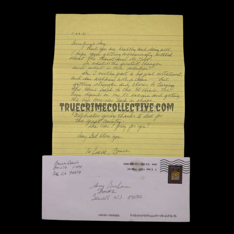 Bruce Davis Signed Letter
