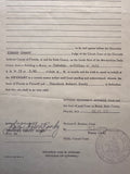 Ted Bundy Signed Court Subpoena