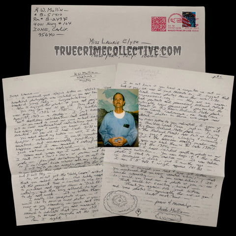 Herbert Mullin Signed Letter, Photo, and Drawing