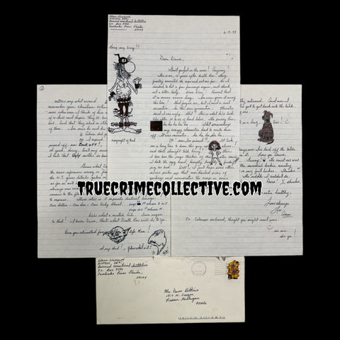 Aileen Wuornos Three Page Letter With Artwork