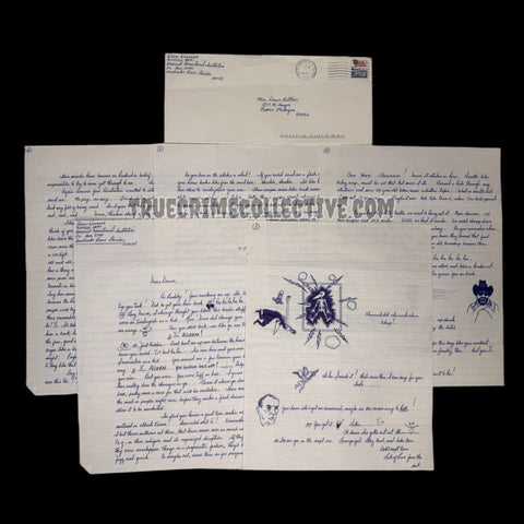 Aileen Wuornos Signed Five Page Letter with Artwork