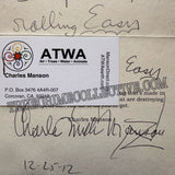 Charles Manson Signed ATWA Greeting Card