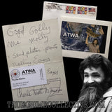 Charles Manson Signed ATWA Greeting Card