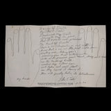 Ottis Toole “Hands of Death” Signed Hand Tracings & Poem