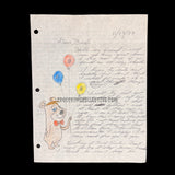 Robert Hansen Signed Letter & Drawing