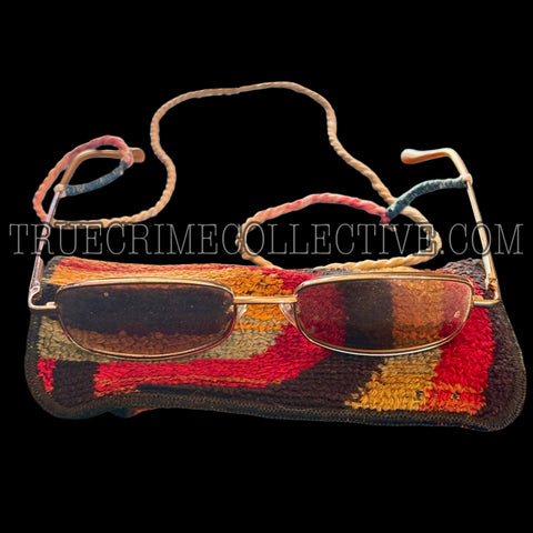 Charles Manson Prison Owned Glasses, Handmade Case & Original Photo