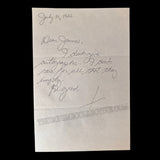 Ted Bundy Handwritten Note