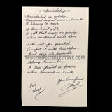 Frank A. Walls Signed Card & Prison Photo