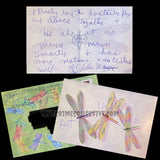Charles Manson Signed Card with Manson Girls Names