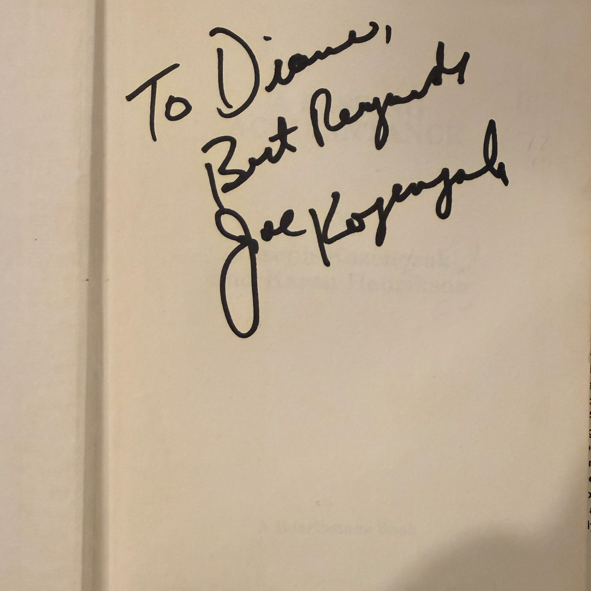Signed Copy of “A Passing Acquaintance” by Joseph Kozenzak