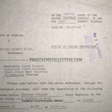 Ted Bundy Double Signed Trial Document
