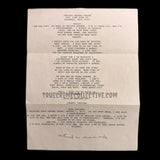 Rodney Alcala “The Dating Game Killer” Signed Letter