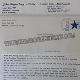 John Wayne Gacy Letter & Envelope