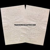 Charles “Tex” Watson Signed Letter