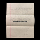 Damien Echols Signed Letter from Death Row