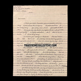 Aileen Wuornos Four Page Signed Letter with Drawings
