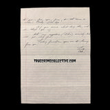 Bobby Joe Long Signed Letter